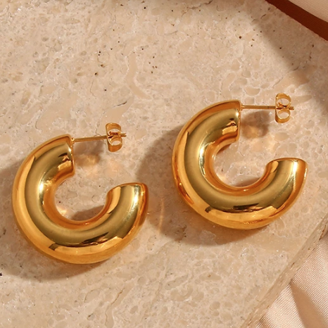 Luna Chunky Hoop Earrings